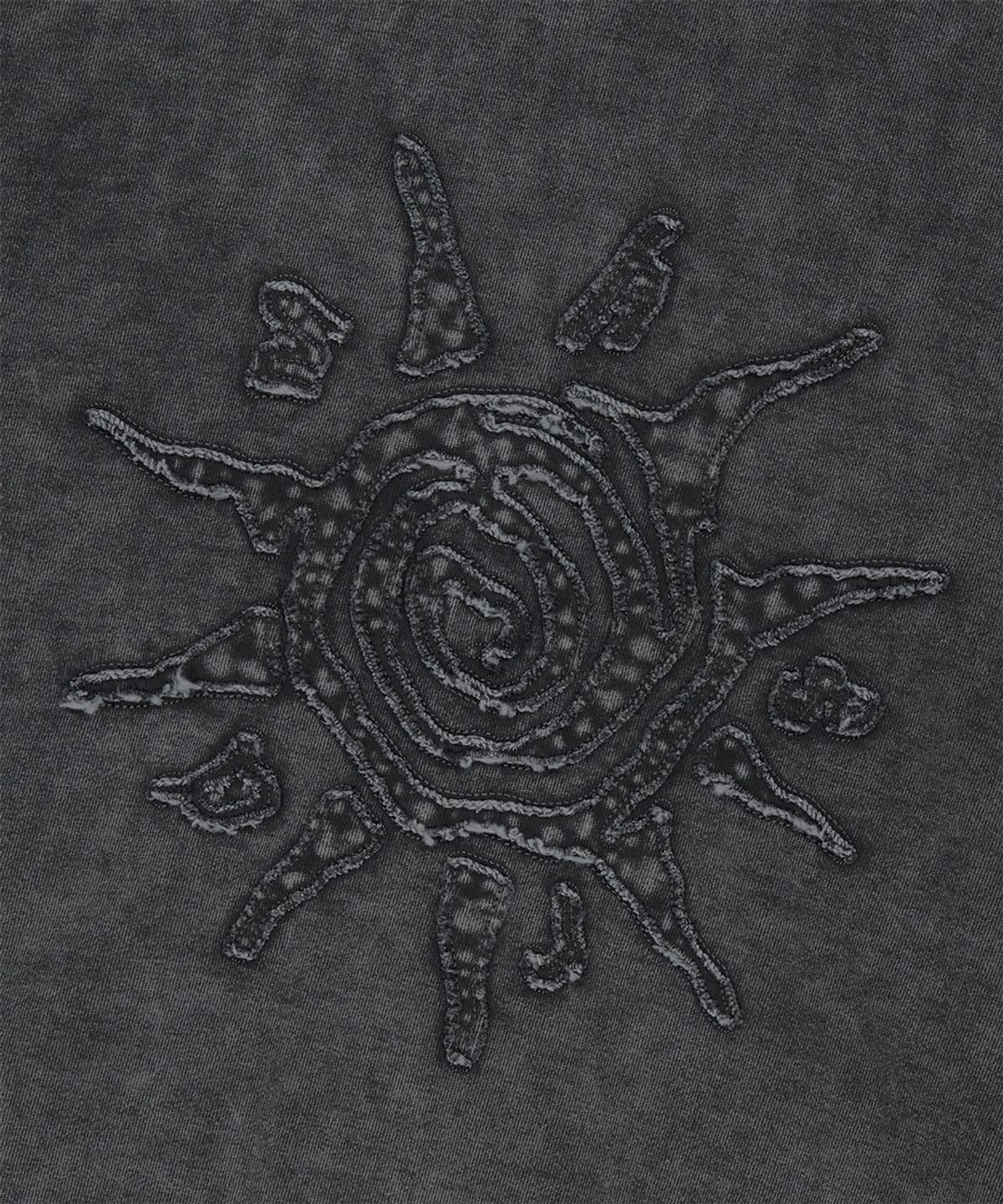 마하그리드(MAHAGRID) WASHED SOLAR APPLIQUE ZIP UP HOODIE CHARCOAL(MG2GSFM481A)