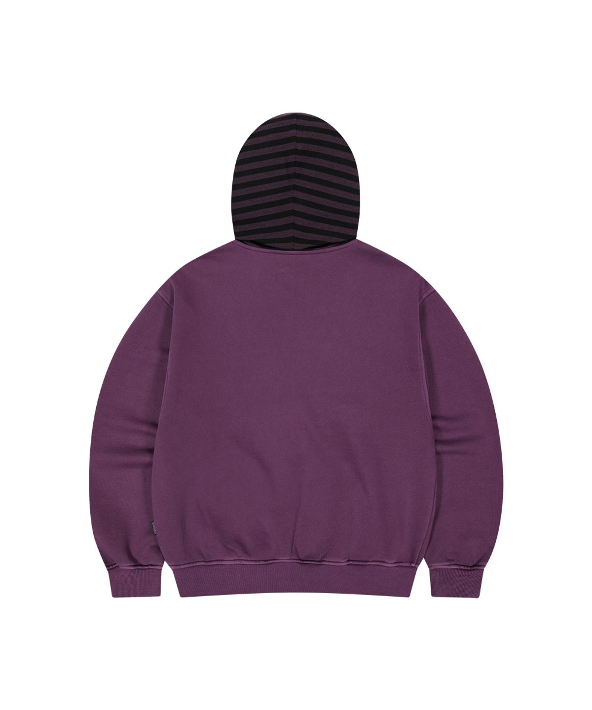 마하그리드(MAHAGRID) PIGMENT STRIPE MIXED ZIP UP HOODIE PURPLE(MG2FFFM492A)
