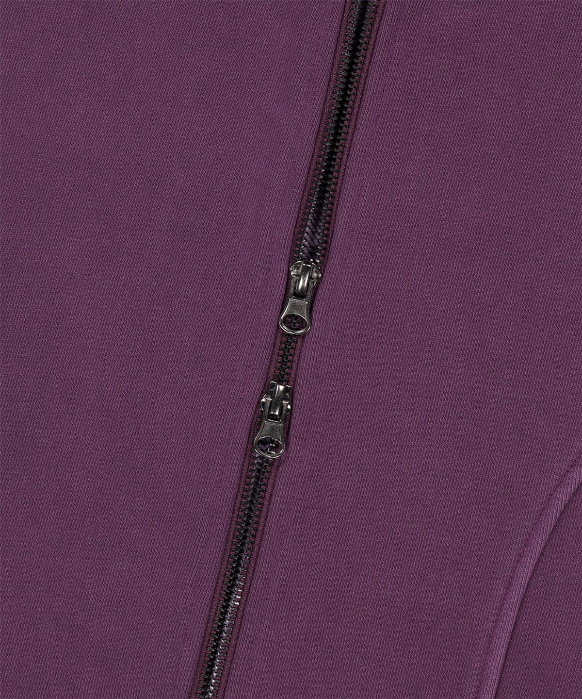 마하그리드(MAHAGRID) PIGMENT STRIPE MIXED ZIP UP HOODIE PURPLE(MG2FFFM492A)