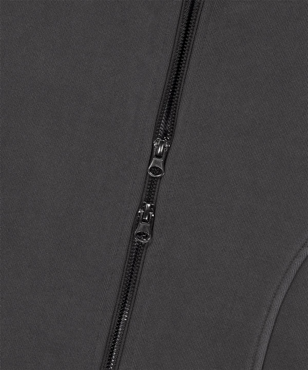 마하그리드(MAHAGRID) PIGMENT STRIPE MIXED ZIP UP HOODIE CHARCOAL(MG2FFFM492A)