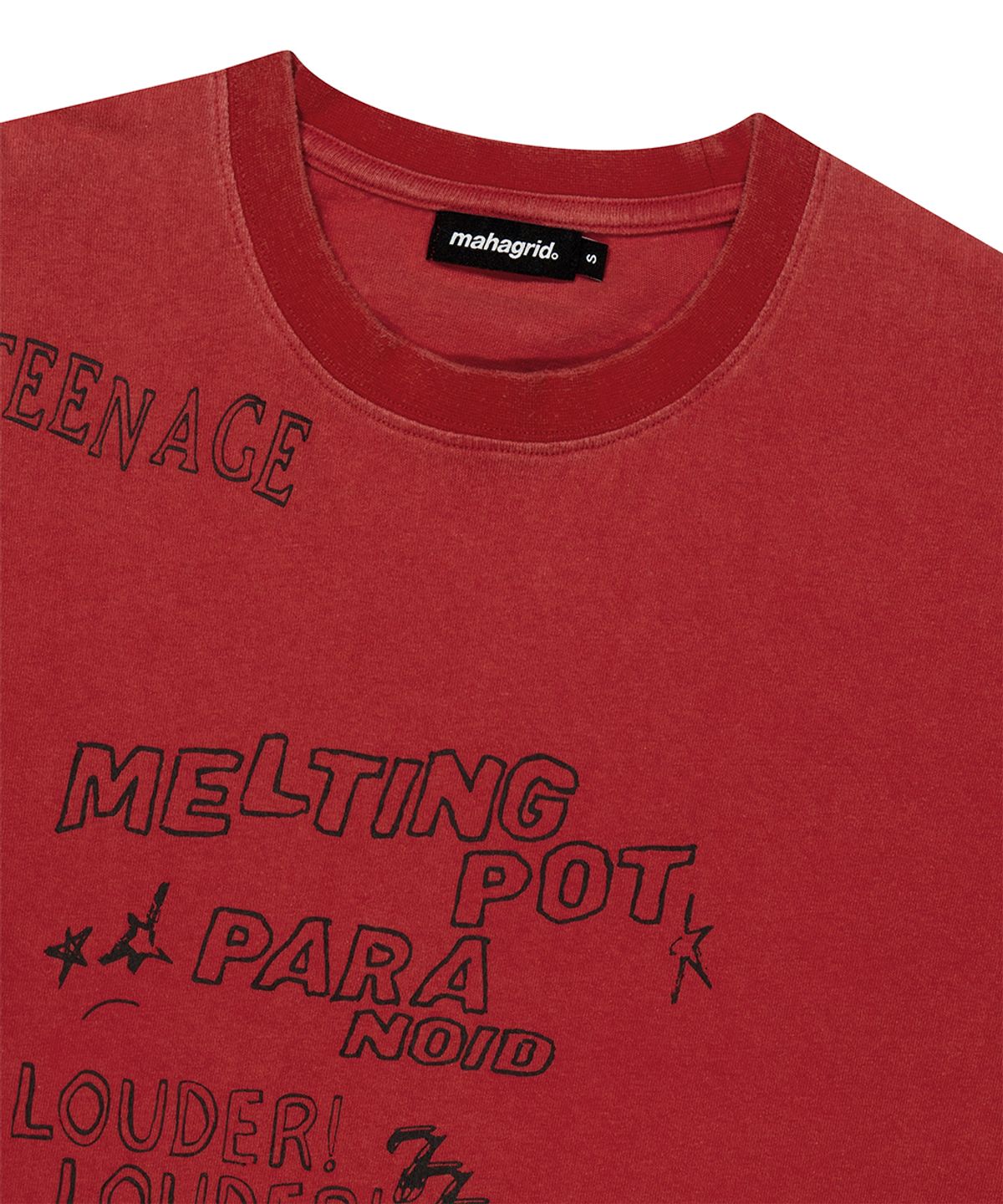 마하그리드(MAHAGRID) WASHED 10YEARS LS TEE RED(MG2GSMT565A)