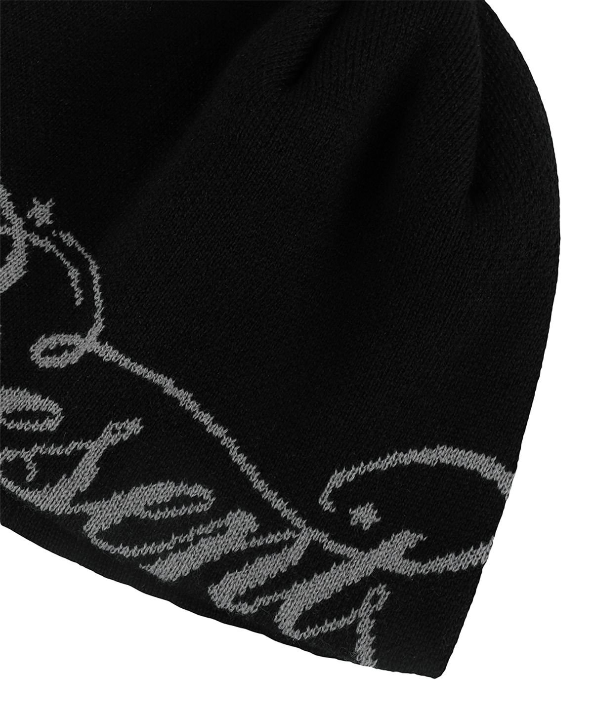 마하그리드(MAHAGRID) PRESENT LETTERING KNIT BEANIE BLACK(MG2FFMAB37A)