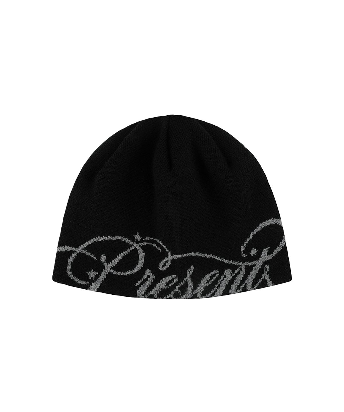 마하그리드(MAHAGRID) PRESENT LETTERING KNIT BEANIE BLACK(MG2FFMAB37A)
