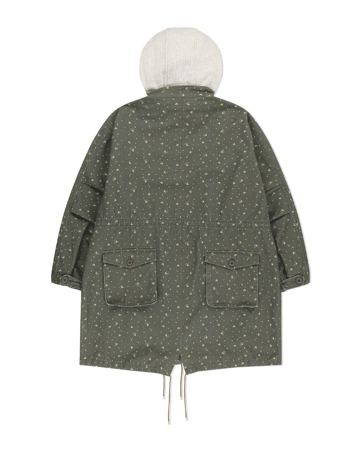 더뮤지엄비지터(THEMUSEUMVISITOR) FLORAL FISHTAIL JACKET (KHAKI)