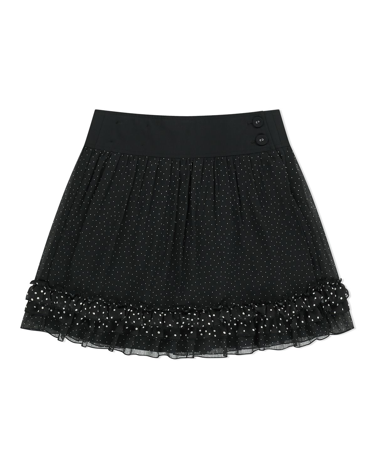 더뮤지엄비지터(THEMUSEUMVISITOR) REVERSIBLE WRAP SKIRT (BLACK)