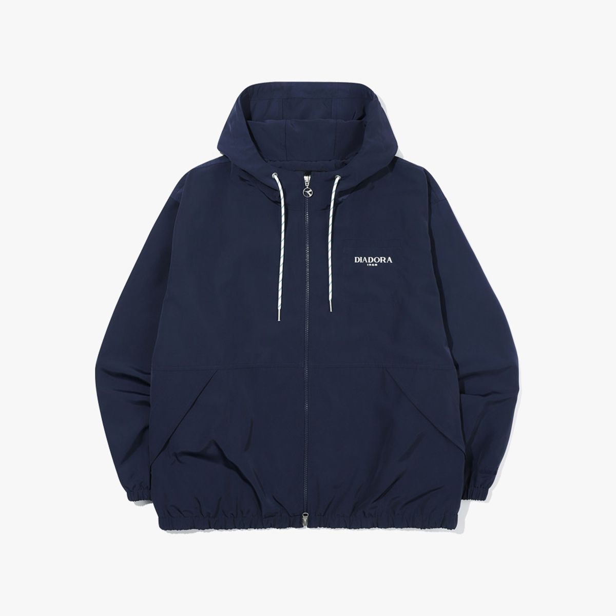 디아도라(diadora) 스트링 포인트 우븐 자켓 BLUE