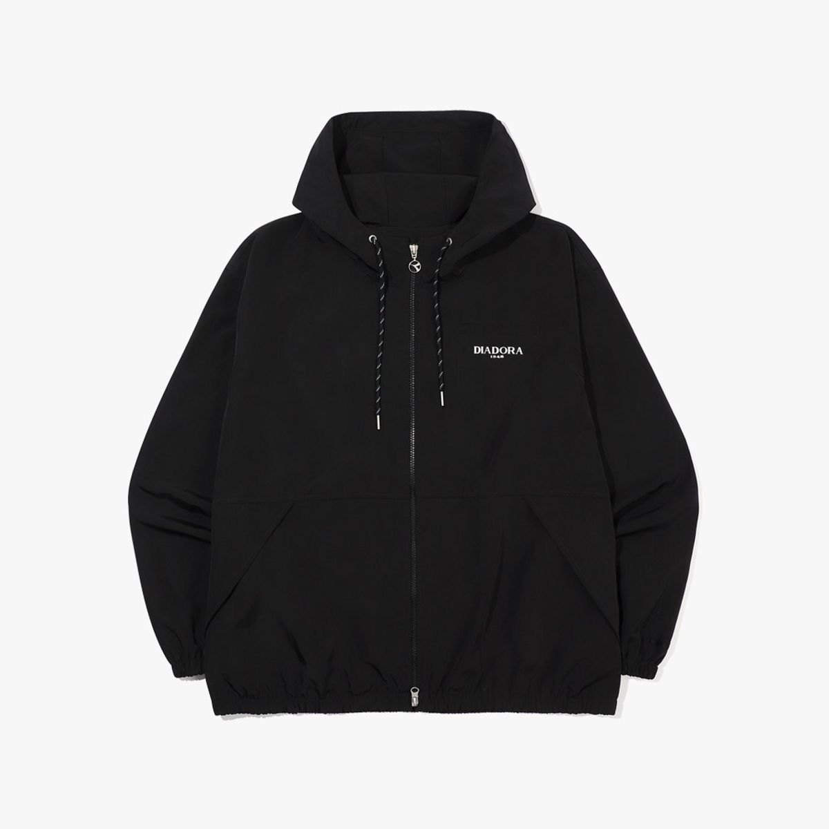 디아도라(diadora) 스트링 포인트 우븐 자켓 BLACK