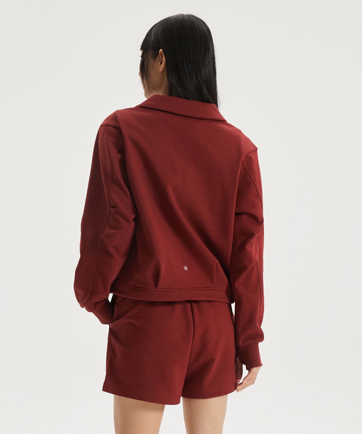 뉴발란스(NEW BALANCE) NBNCG1W212 / WOMEN 에센셜 반집업 (BURGUNDY)