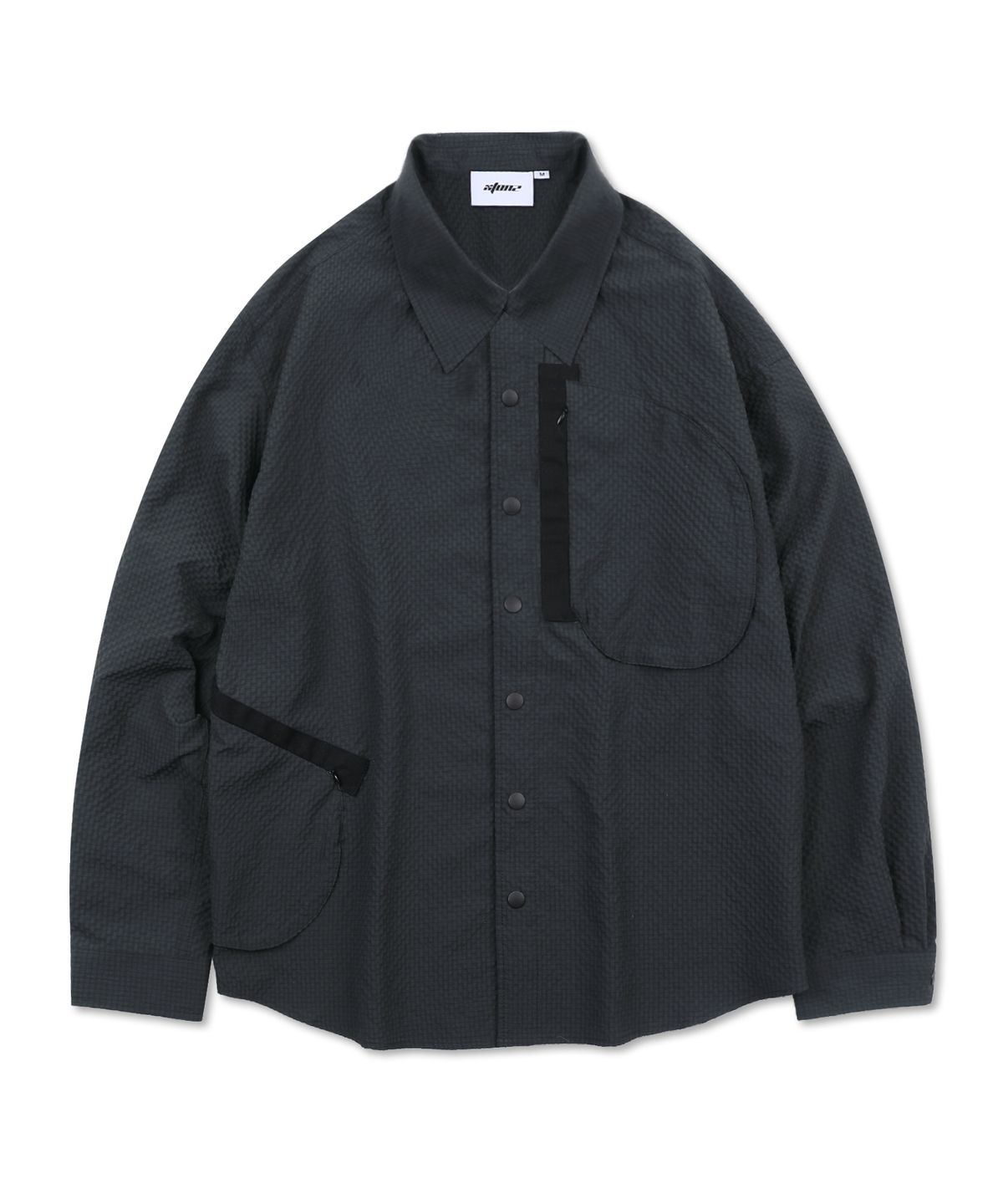 엑스톤즈(XTONZ) XTS040 유틸리티 깅엄 체크 셔츠 (BLACK)