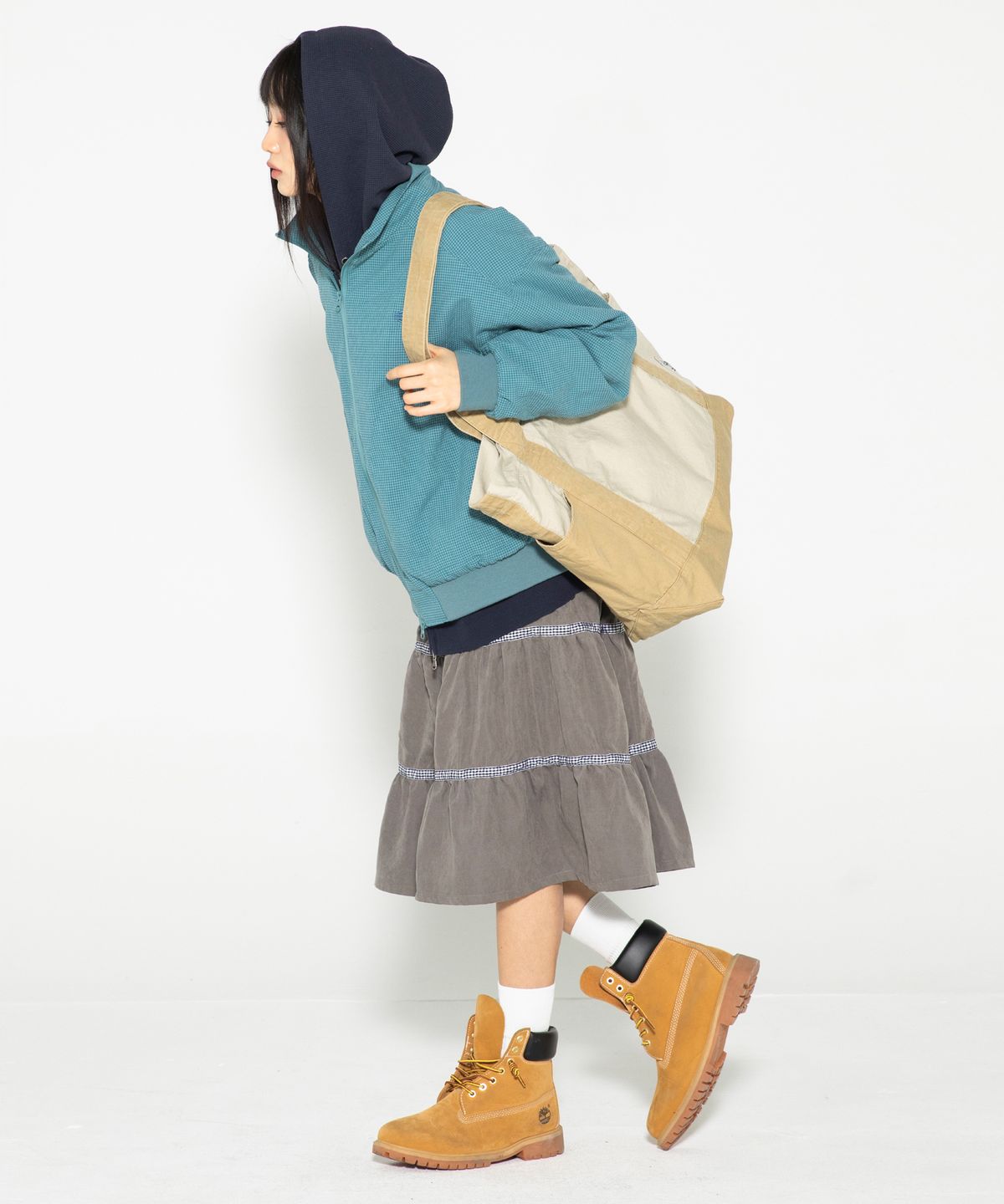 엑스톤즈(XTONZ) XTA108 립스탑 코튼 워싱 토트 백 (BEIGE)