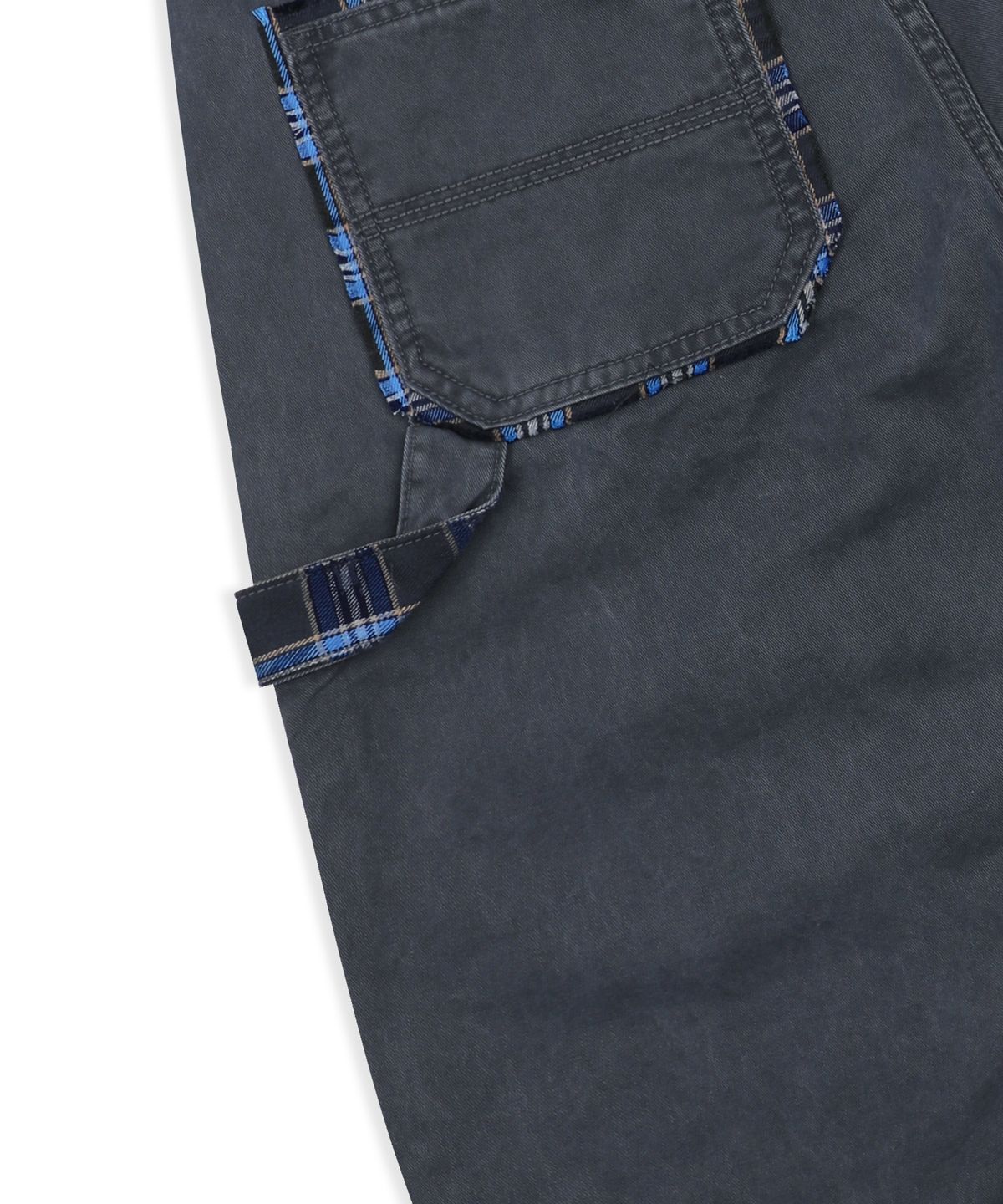 엑스톤즈(XTONZ) XP308 체크 카펜터 워싱 코튼 팬츠 (CHARCOAL)