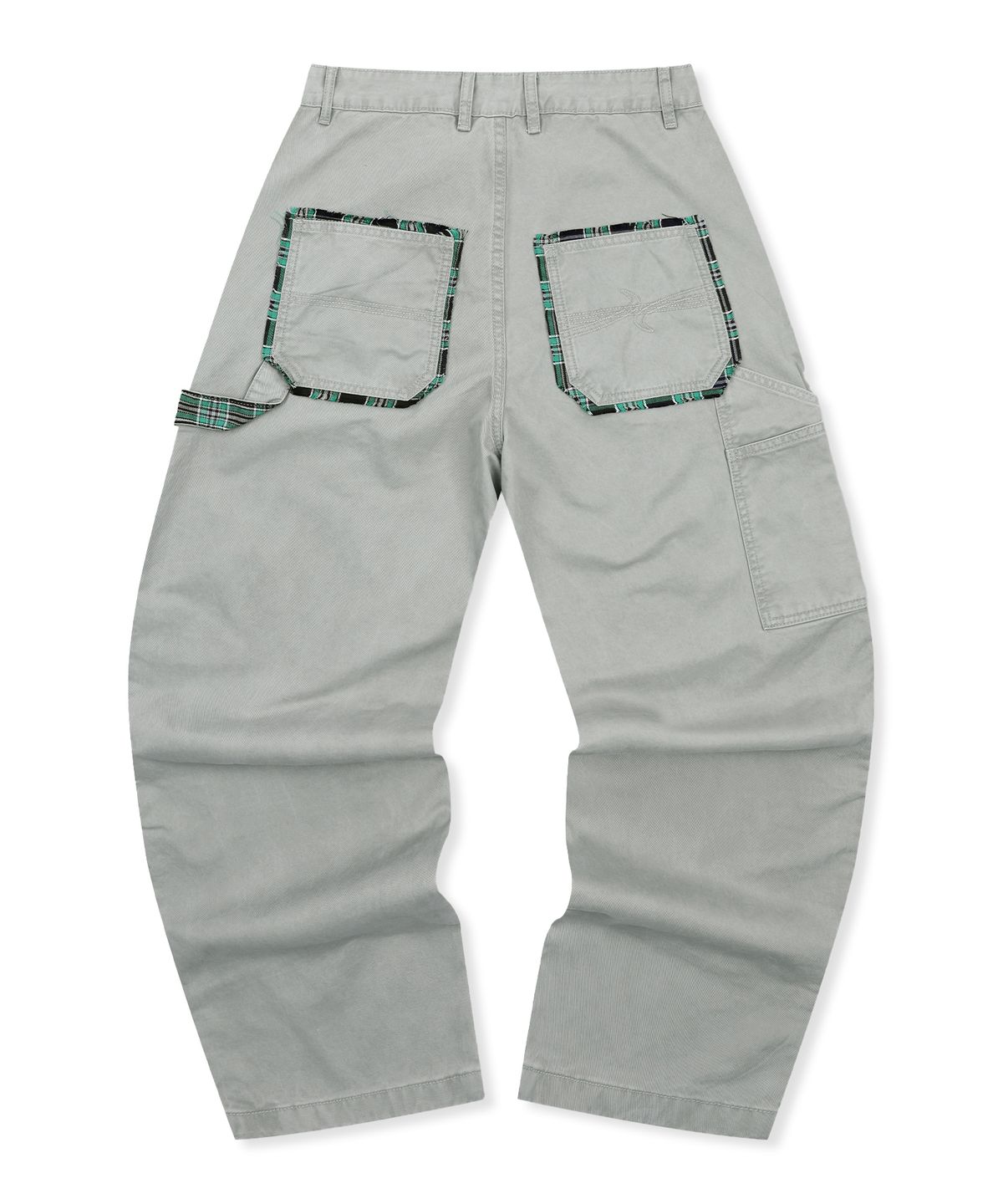 엑스톤즈(XTONZ) XP308 체크 카펜터 워싱 코튼 팬츠 (LIGHT GRAY)