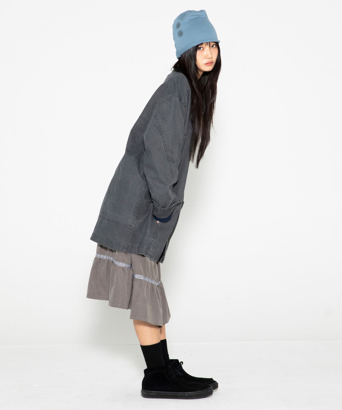 엑스톤즈(XTONZ) XTA097 블루밍 스웨트 비니 (BLUE)