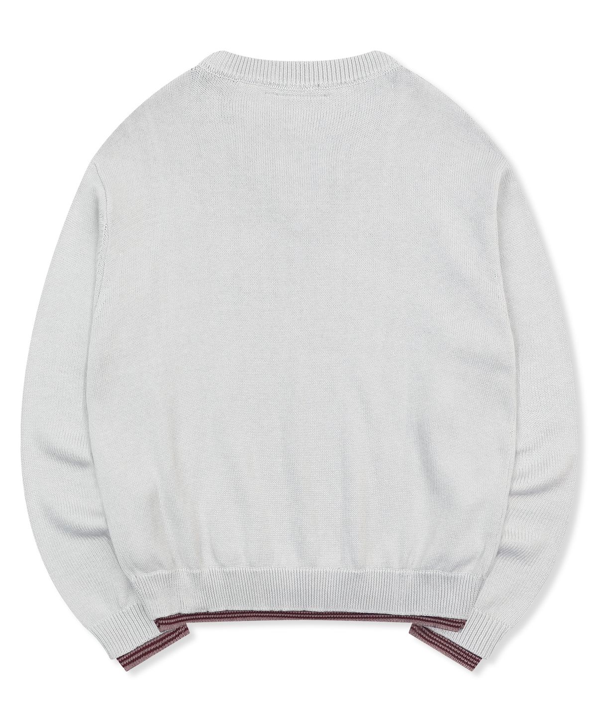 엑스톤즈(XTONZ) XTK180 스트라이프 레이어드 브이넥 풀오버 니트 (GRAY)