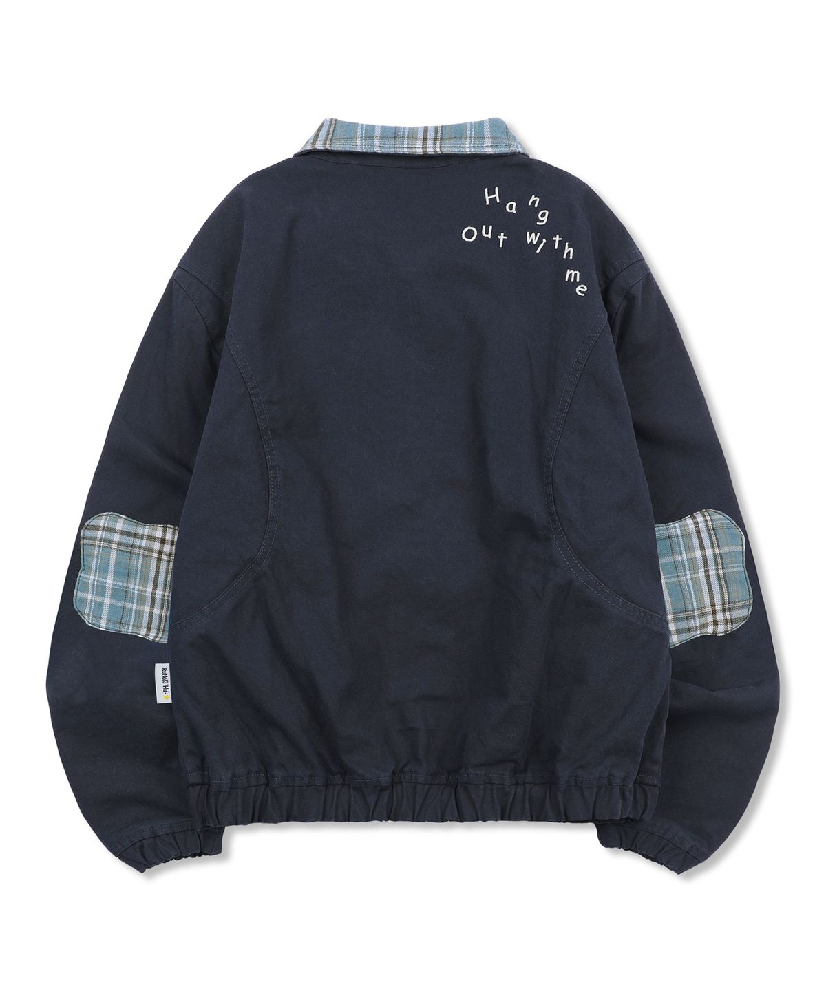 루나키후(RuNaKi'Hu') WXJ036 하루미치 체크 배색 워크자켓 (NAVY)