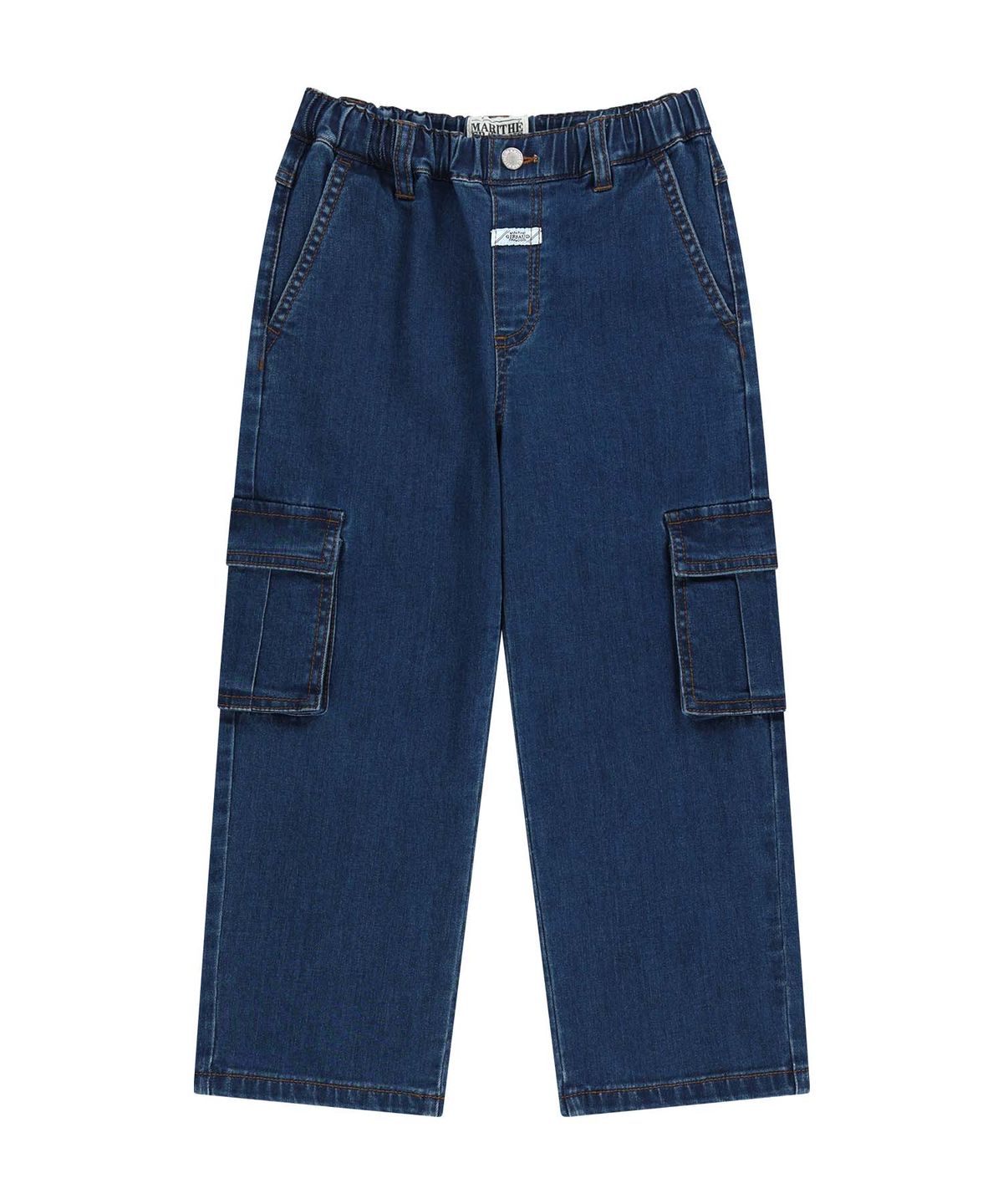 마리떼 키즈(MARITHÉ KIDS) KIDS STRAIGHT CARGO DENIM PANTS blue