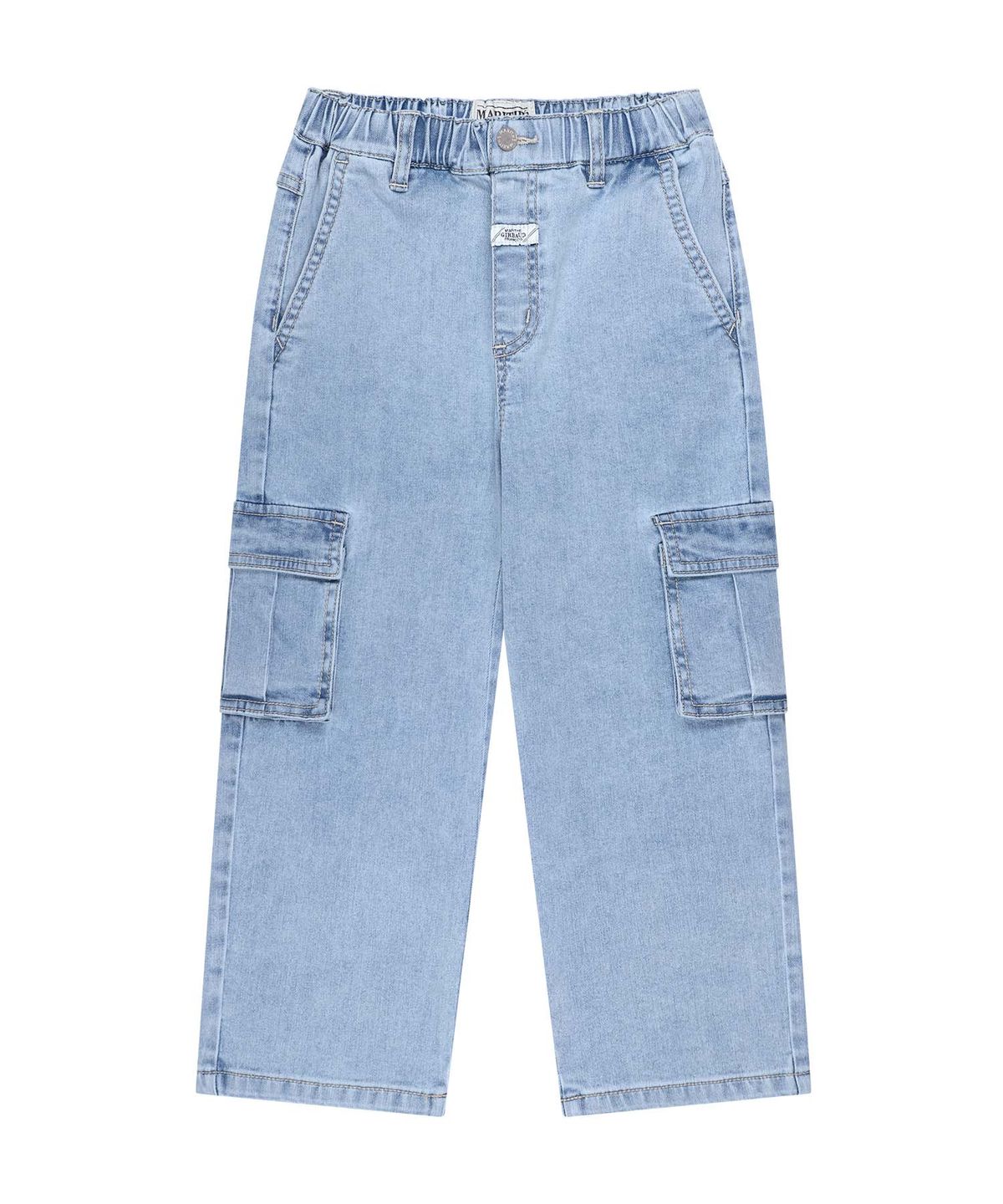 마리떼 키즈(MARITHÉ KIDS) KIDS STRAIGHT CARGO DENIM PANTS light blue