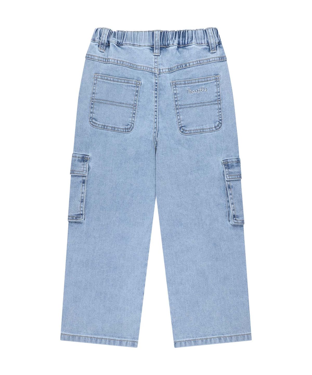 마리떼 키즈(MARITHÉ KIDS) KIDS STRAIGHT CARGO DENIM PANTS light blue