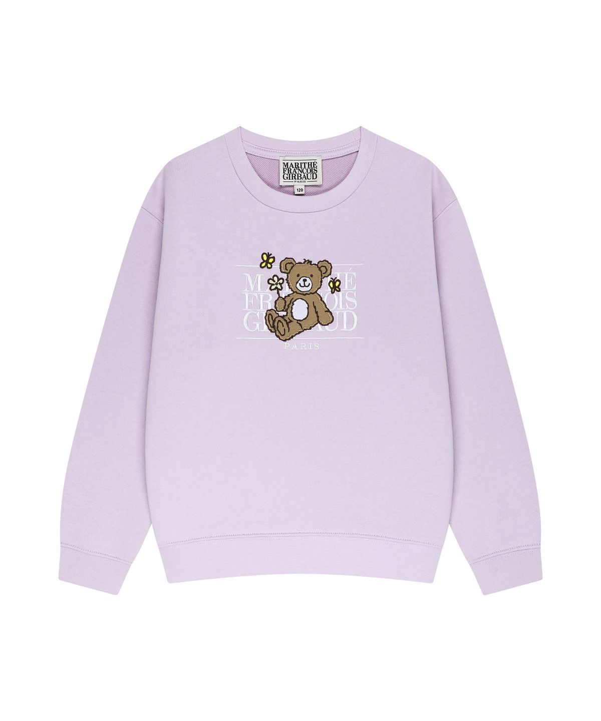 마리떼 키즈(MARITHÉ KIDS) KIDS FLOWER BEAR CLASSIC LOGO REGEN SWEATSHIRT light purple