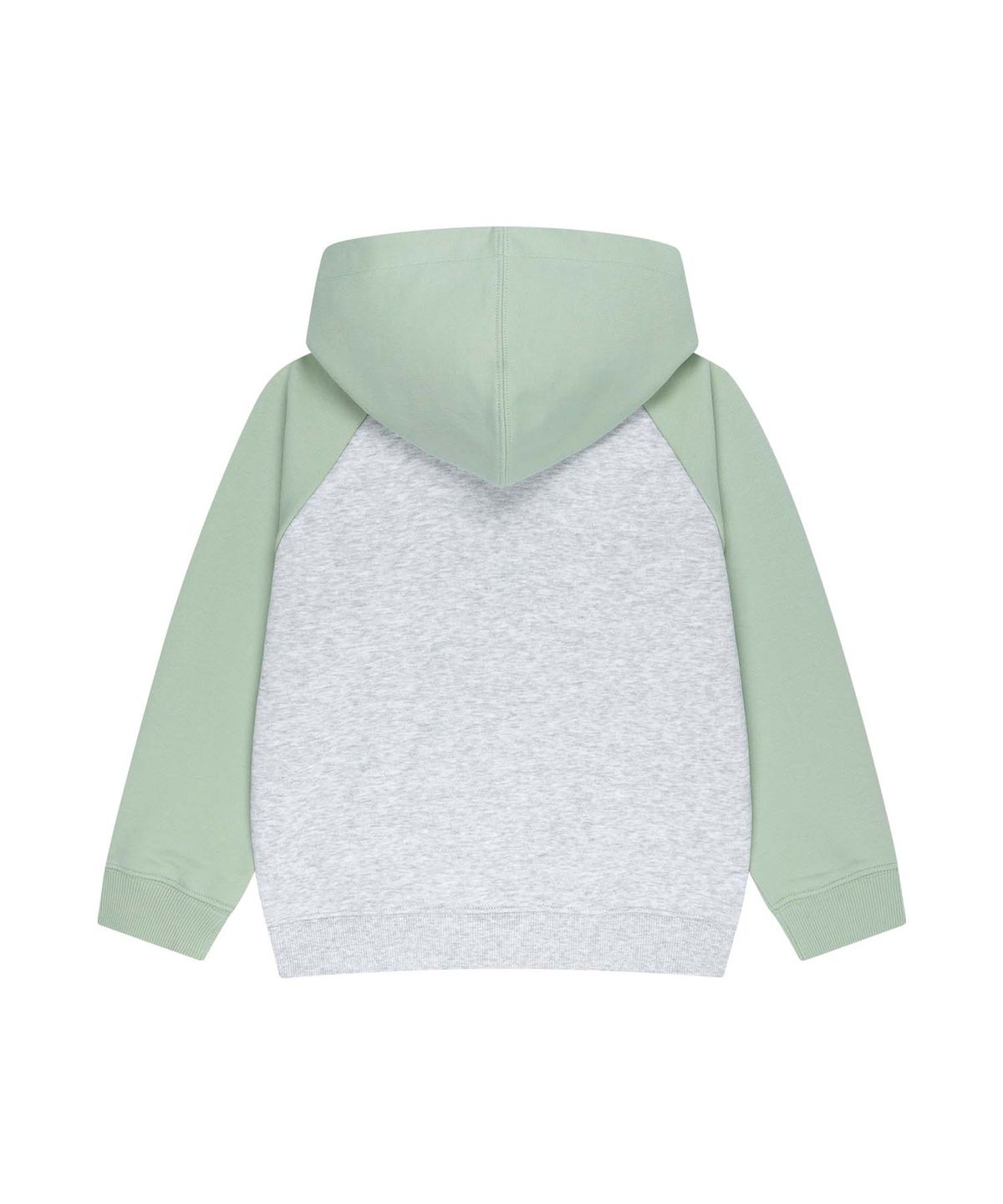 마리떼 키즈(MARITHÉ KIDS) KIDS CLASSIC LOGO COLOR BLOCK RAGLAN HOODIE gray mint