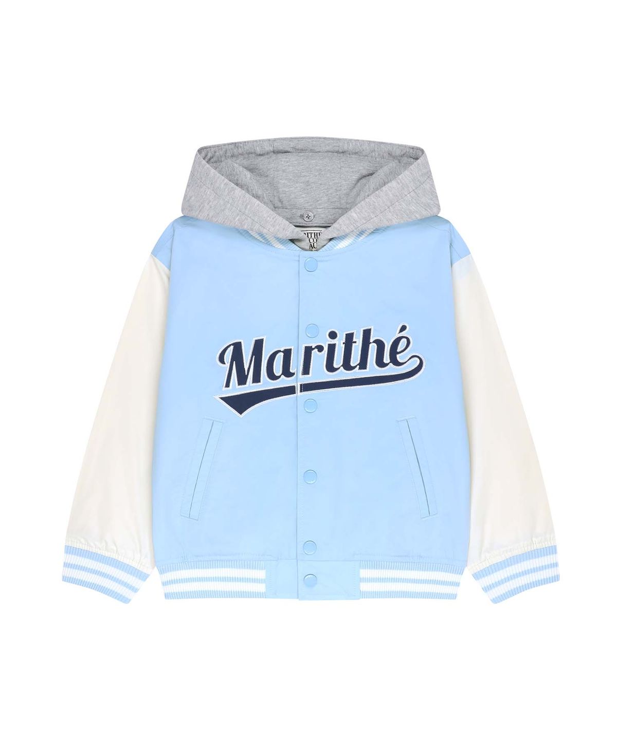 마리떼 키즈(MARITHÉ KIDS) KIDS DETACHABLE BASEBALL JACKET light blue