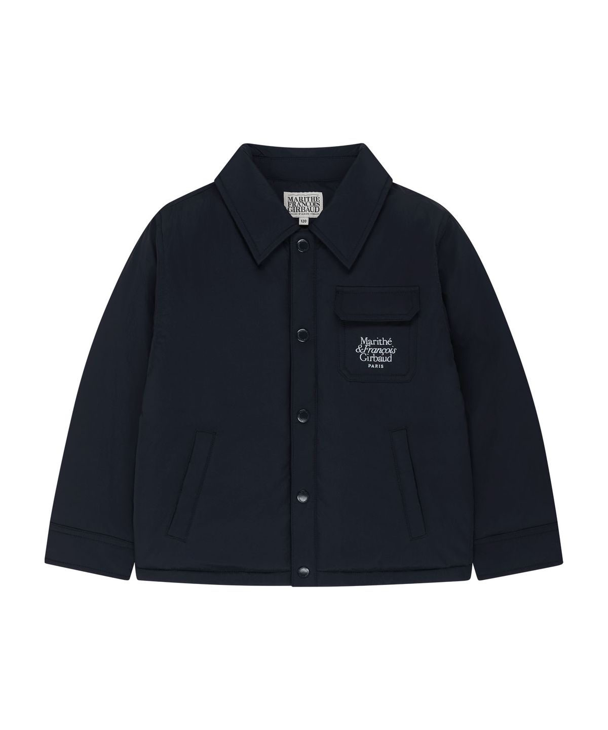 마리떼 키즈(MARITHÉ KIDS) KIDS LETTERING LOGO PADDED JACKET navy