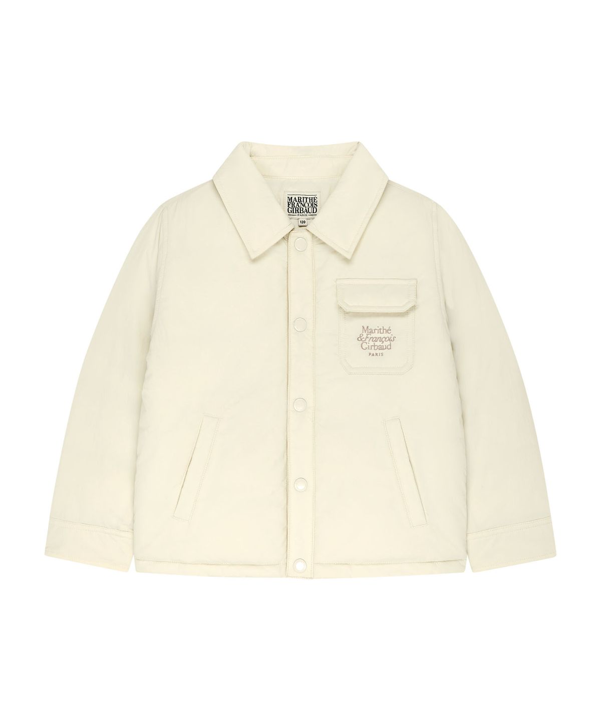 마리떼 키즈(MARITHÉ KIDS) KIDS LETTERING LOGO PADDED JACKET ivory