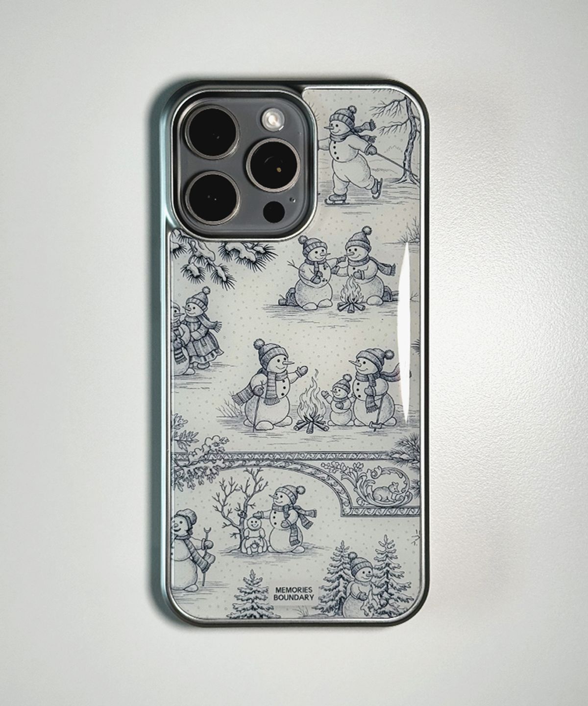 메모리즈바운더리(MEMORIESBOUNDARY) Winter Chronicle Toile Phone Case Soft Ivory (SV_Epoxy/MagSafe Glass)