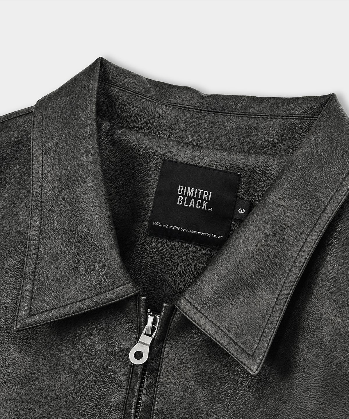 디미트리블랙(DIMITRI BLACK) FAUX 레더 워시드 데일리 자켓_블랙