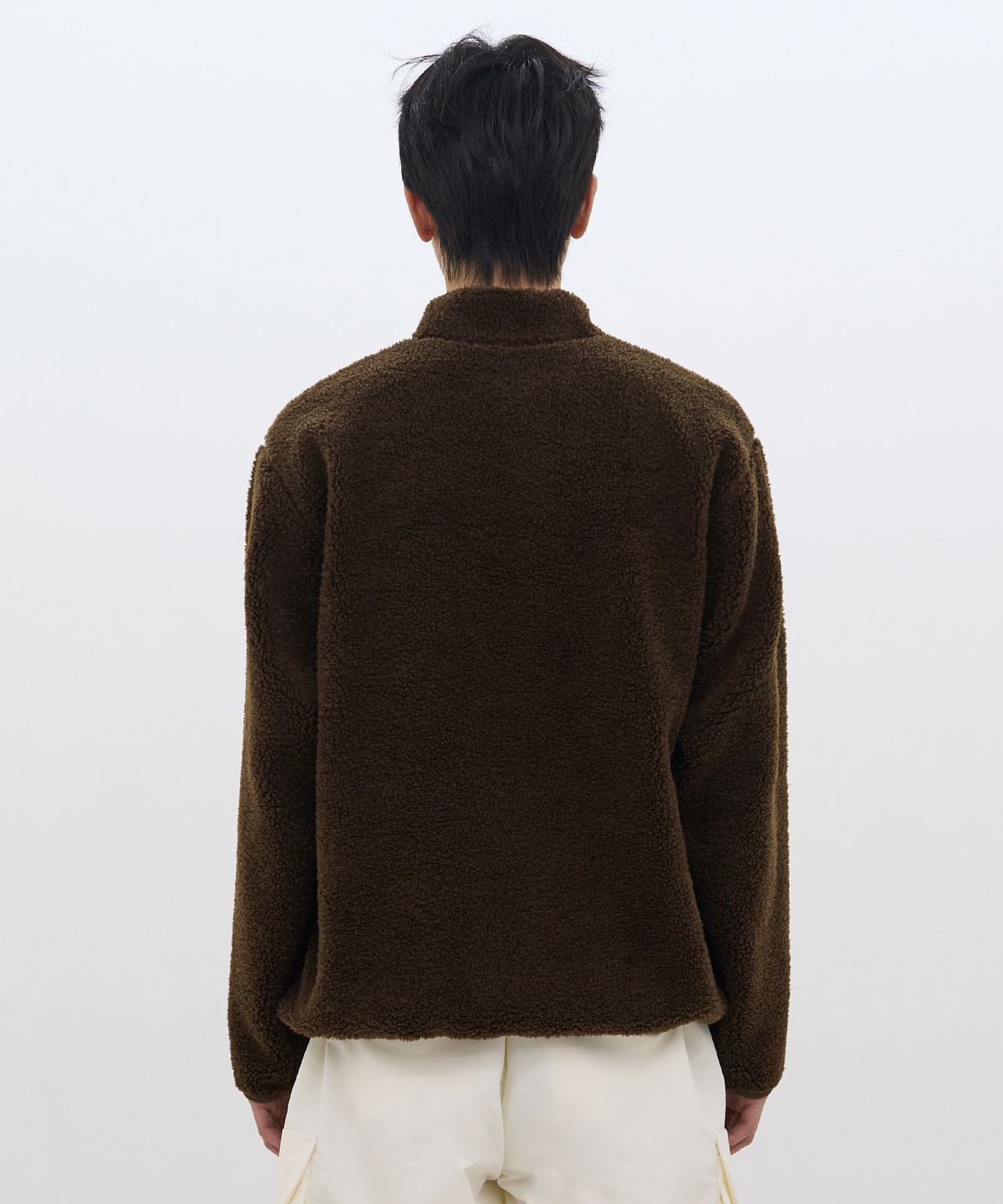 카사카사(KASAKASA) Fleece Zip Pullover Brown