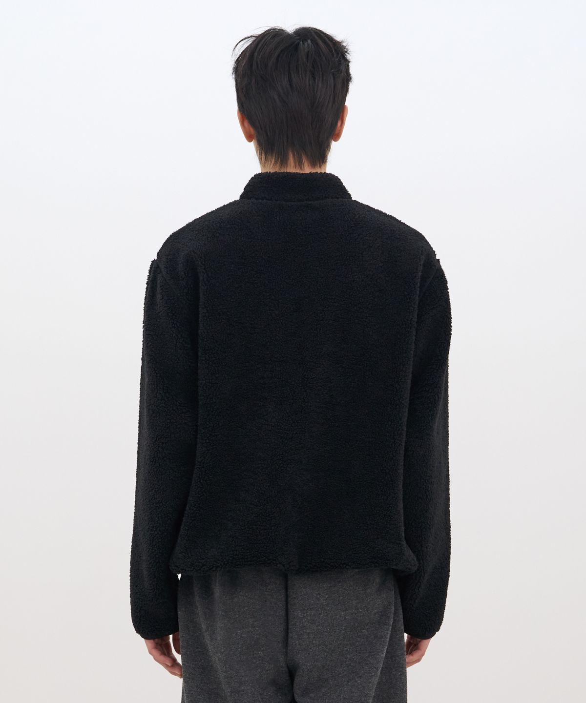 카사카사(KASAKASA) Fleece Zip Pullover Black