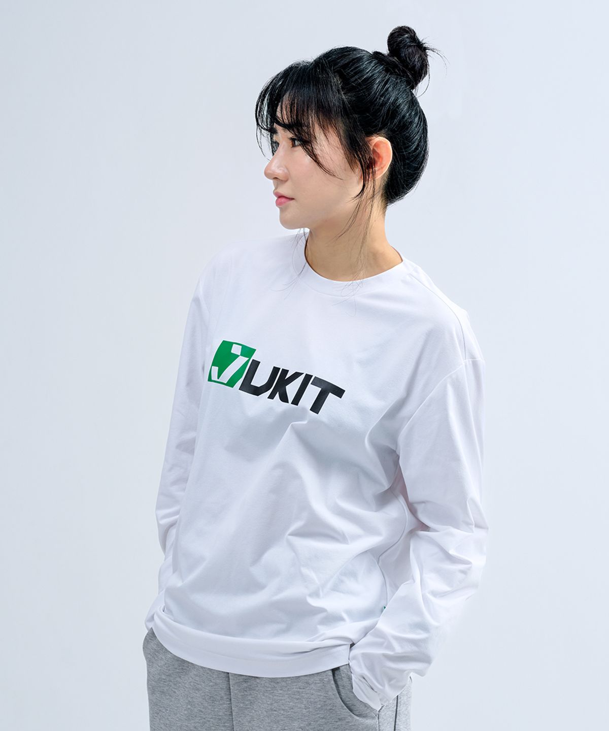 주키트(JUKIT) 풋볼 A1 긴팔티 풋살 축구 기능성 티셔츠 - 화이트