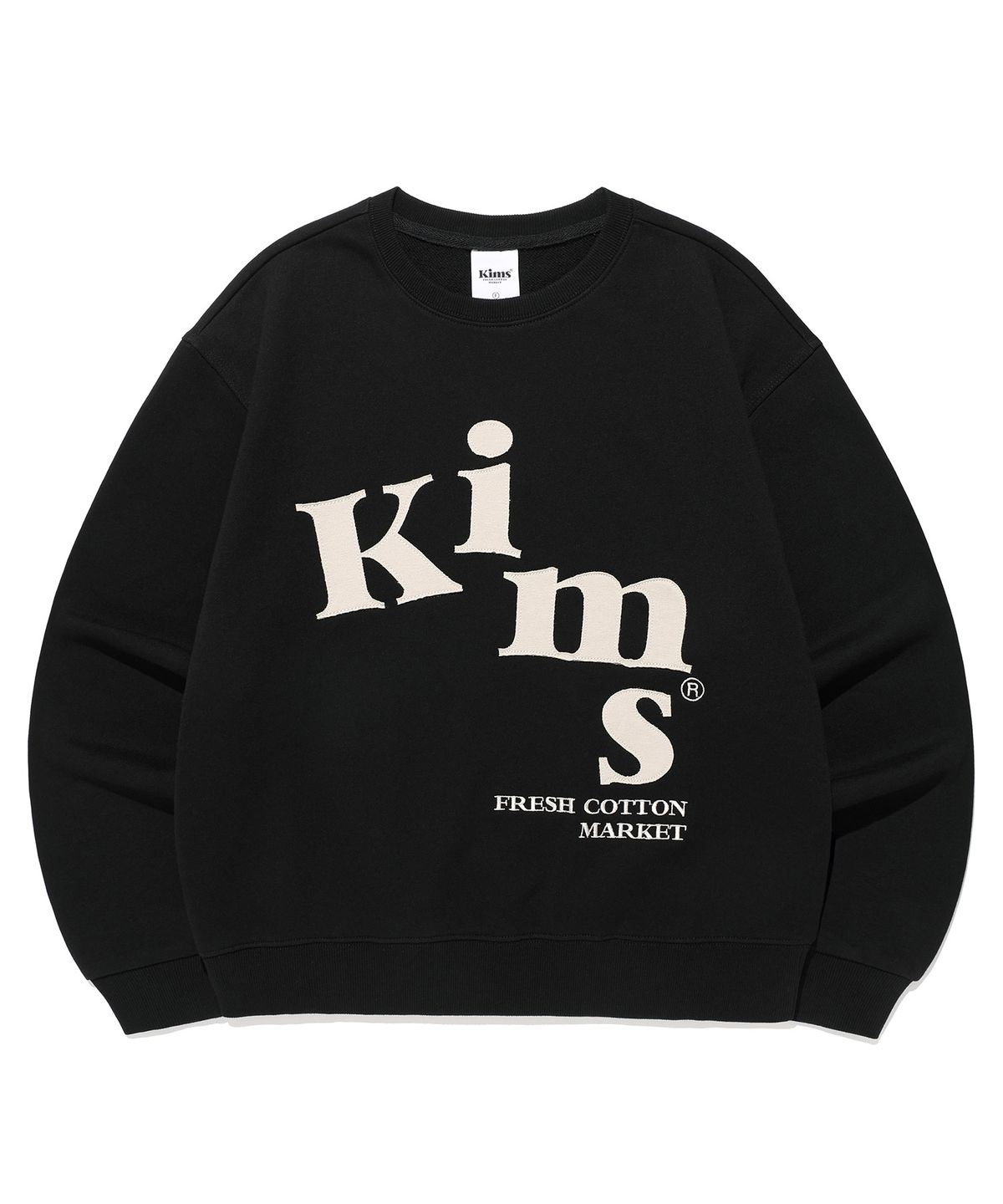 킴스 프레시 코튼 마켓(KIMS FRESH COTTON MARKET) Messy Alpha App Sweatshirt Black