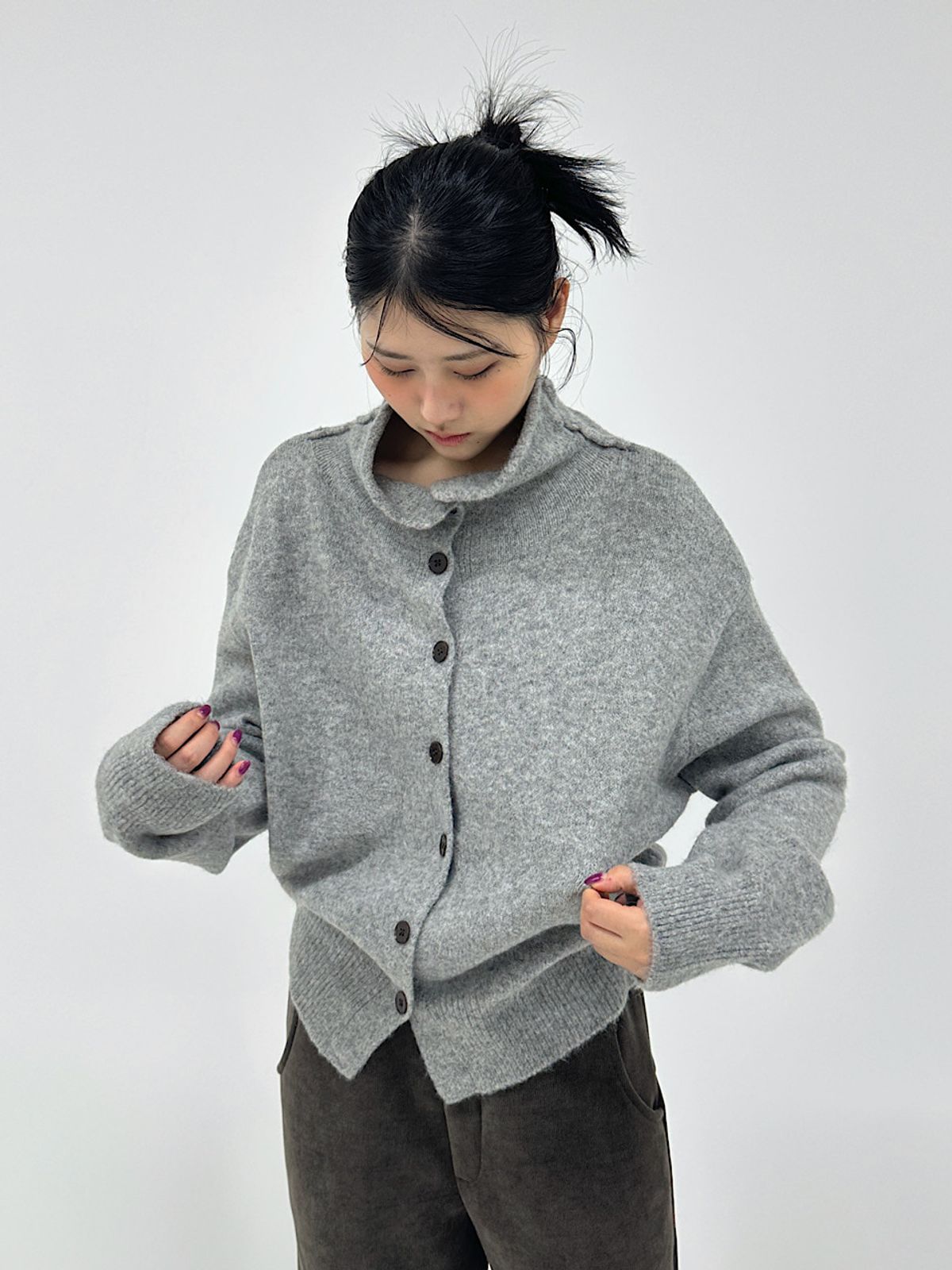 아포엠(APOEM) Soft High Knit Cardigan (3C)