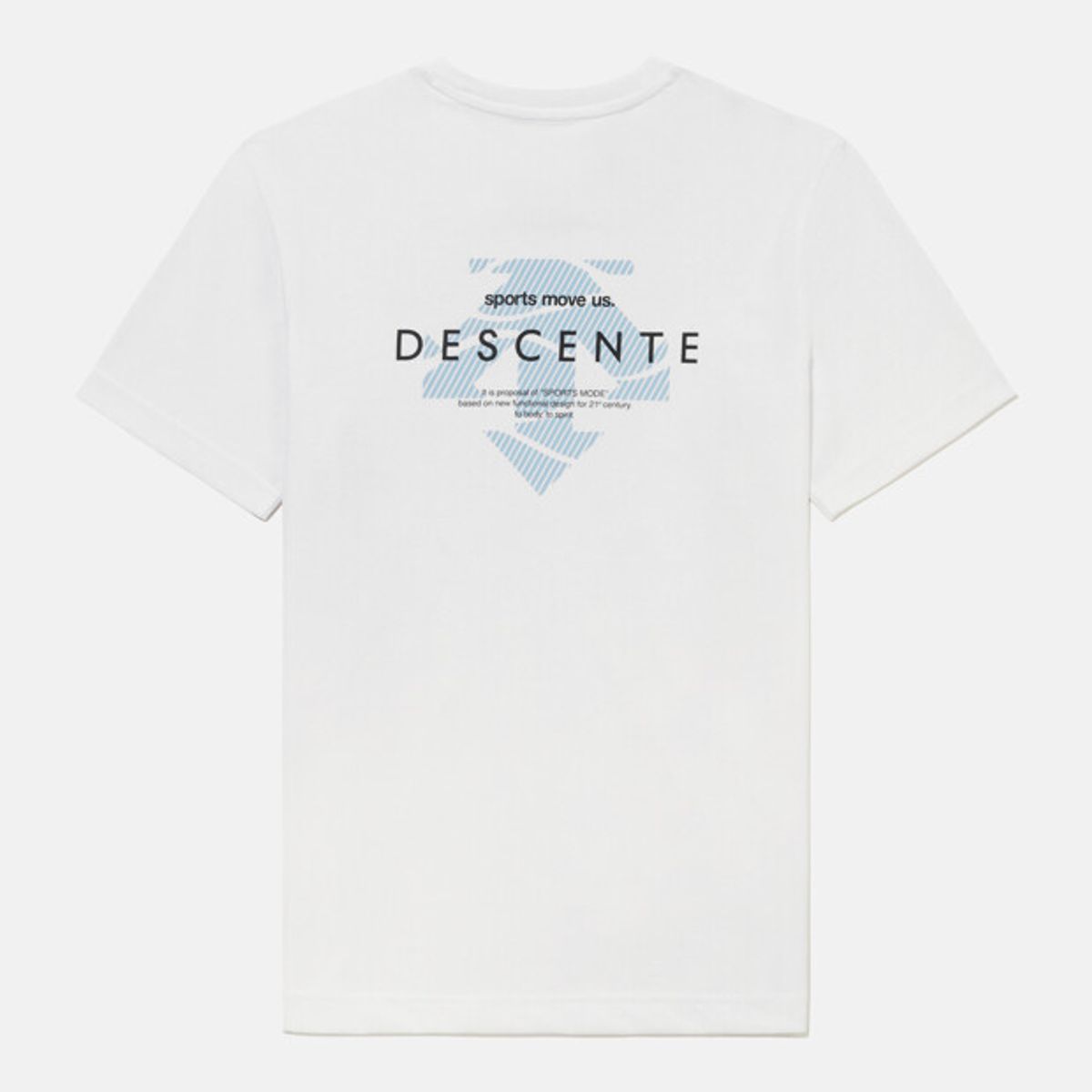 데상트(DESCENTE) 컴포트핏 백그래픽 반팔 티셔츠 화이트 SR123UTS16