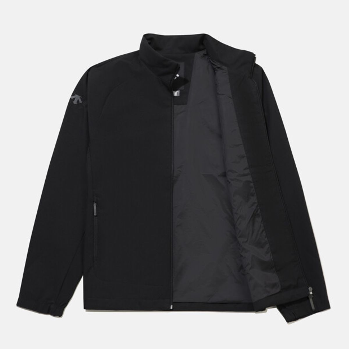 데상트(DESCENTE) 듀얼리스 스탠드넥 안감형 자켓 블랙 SR121DJK15