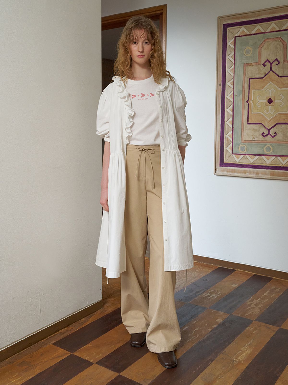 뮈뮈에르(MUEMUER) Embroidered Cargo Pants MU2611PT501V