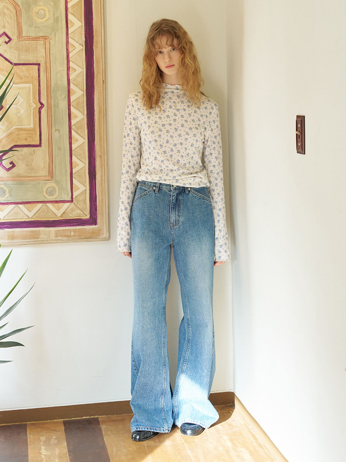 뮈뮈에르(MUEMUER) Non Fade Wide Boot Cut Denim Pants MU2611DN501V