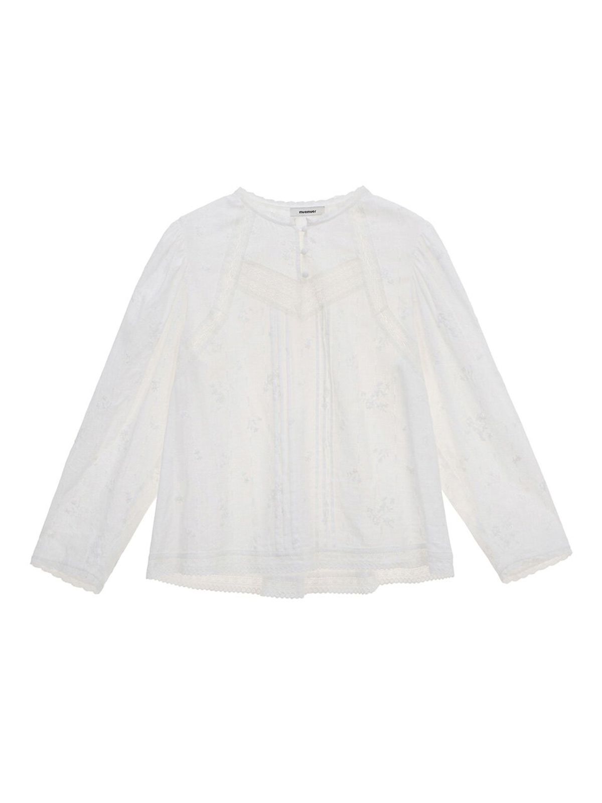 뮈뮈에르(MUEMUER) Cotton Flower Jacquard Lace Blouse MU2611BL501V