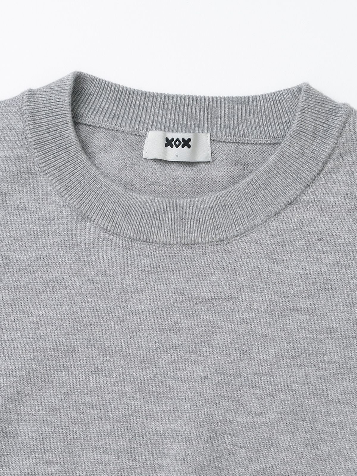 엑스오엑스(XOX) 에센셜 라운드 크롭 니트 [M/GREY]