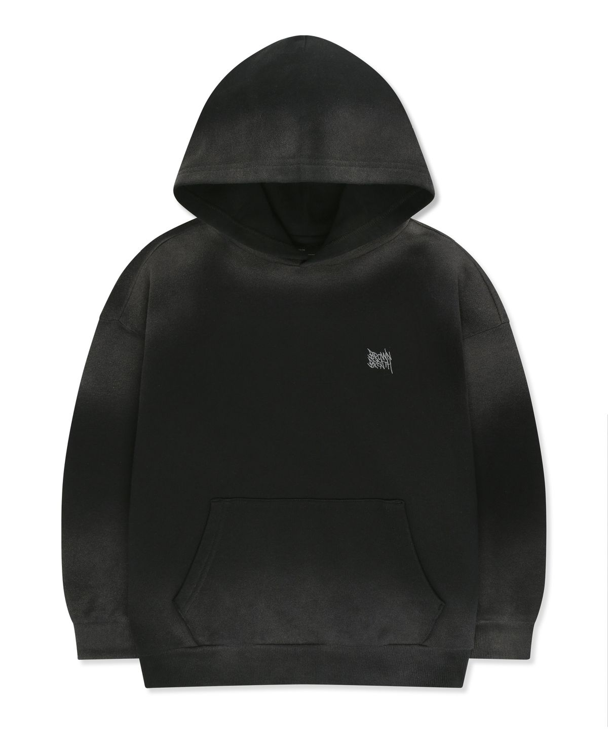 브라운브레스 키즈(BROWNBREATH KIDS) KIDS SEAM SPRAY TAG HOODIE - BLACK