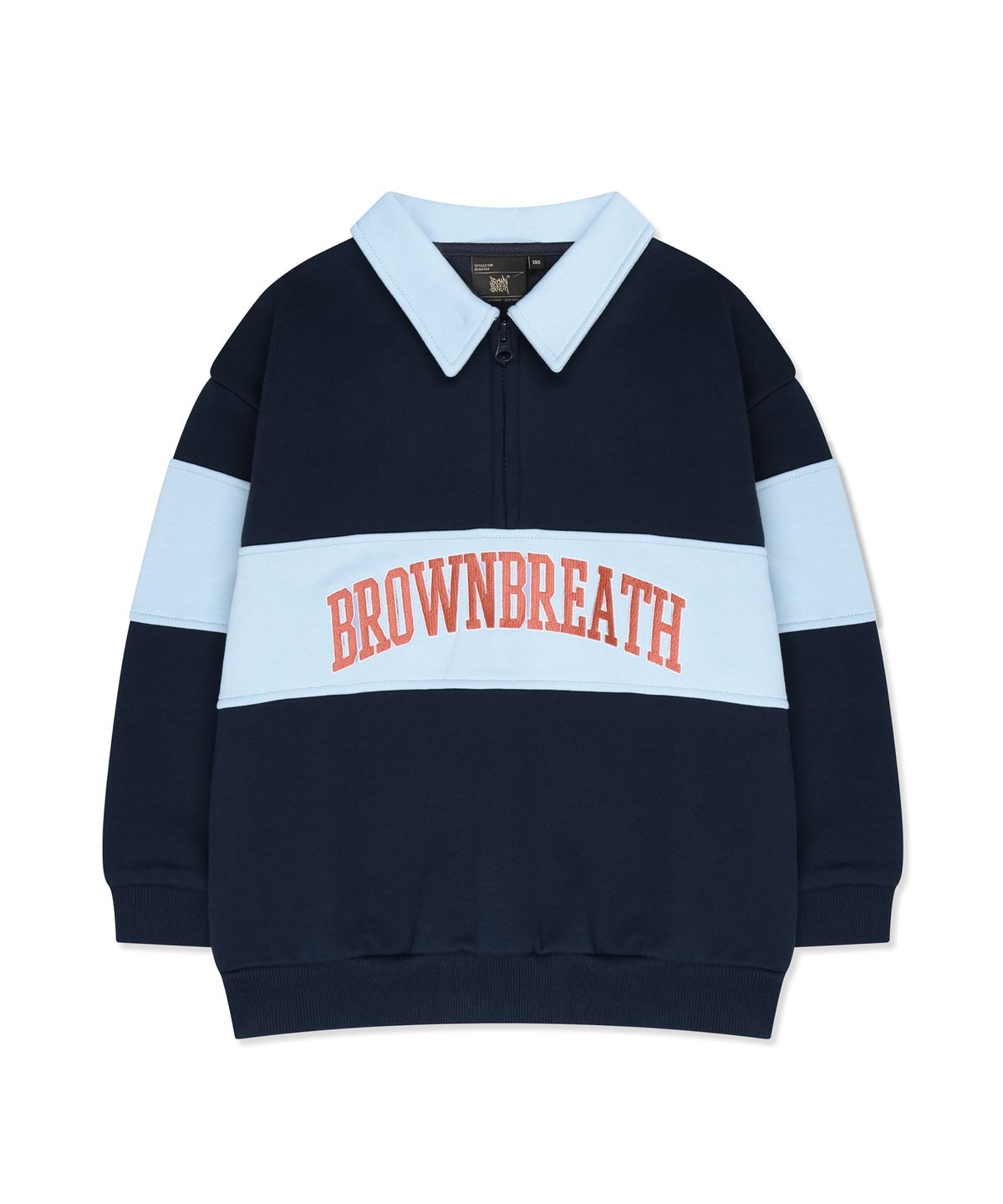 브라운브레스 키즈(BROWNBREATH KIDS) KIDS HALF ZIP UP CREWNECK - NAVY