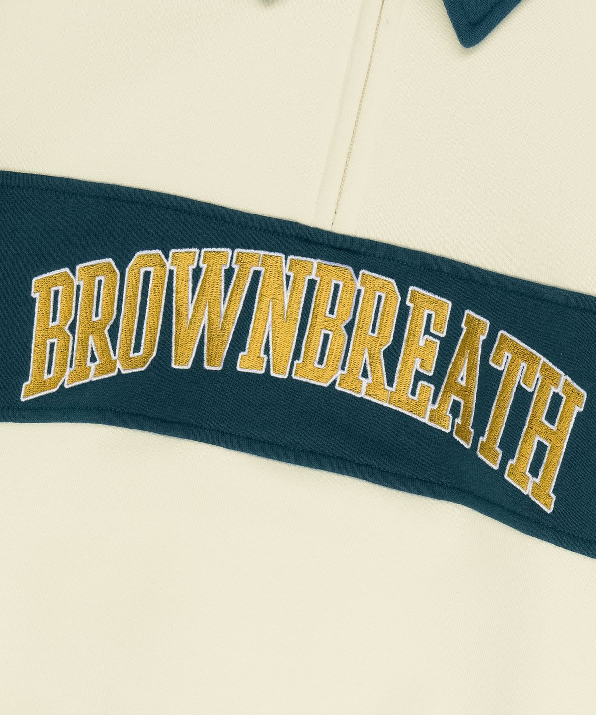 브라운브레스 키즈(BROWNBREATH KIDS) KIDS HALF ZIP UP CREWNECK - IVORY