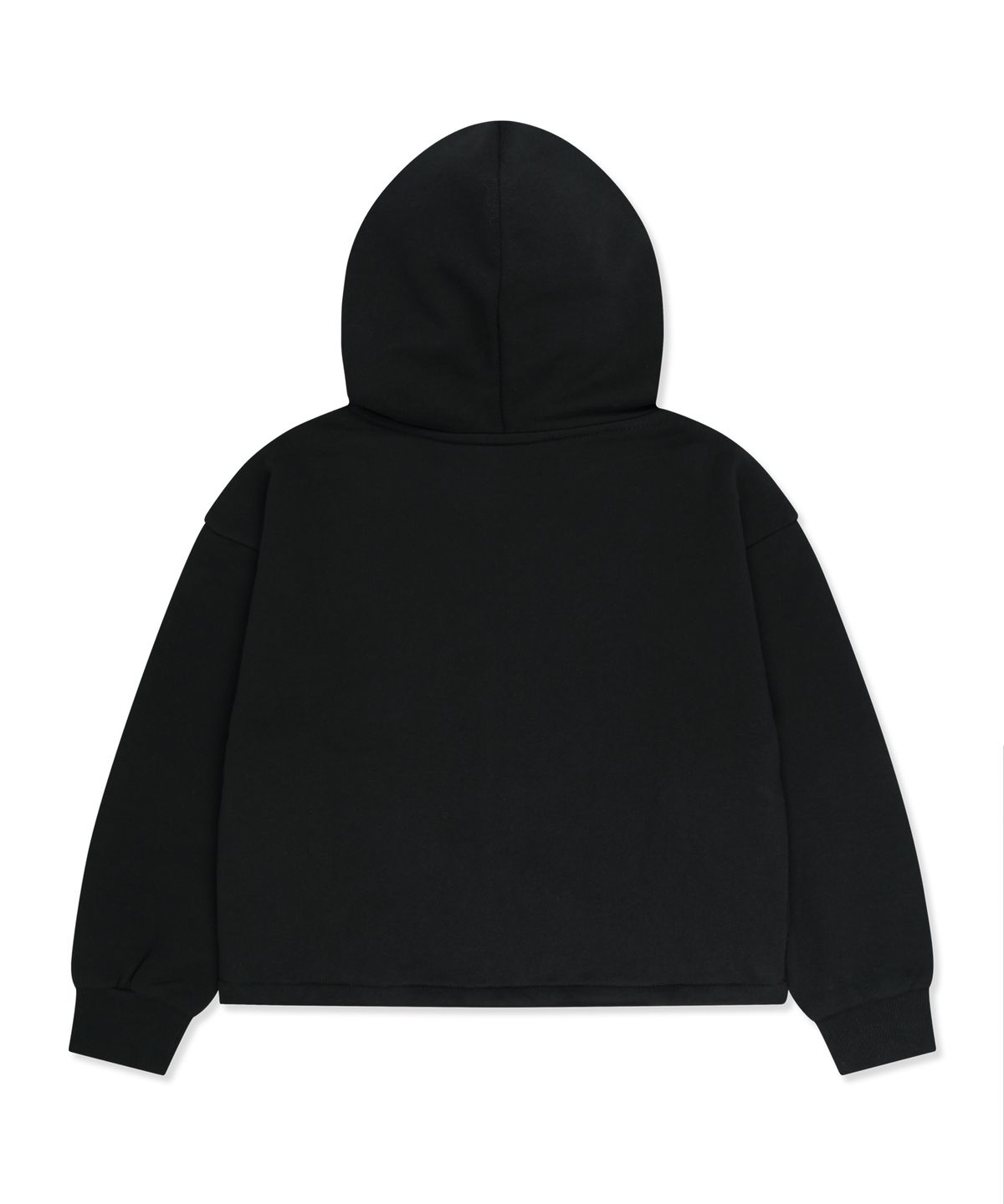 브라운브레스 키즈(BROWNBREATH KIDS) KIDS GIRL CROP HOOD ZIP UP - BLACK