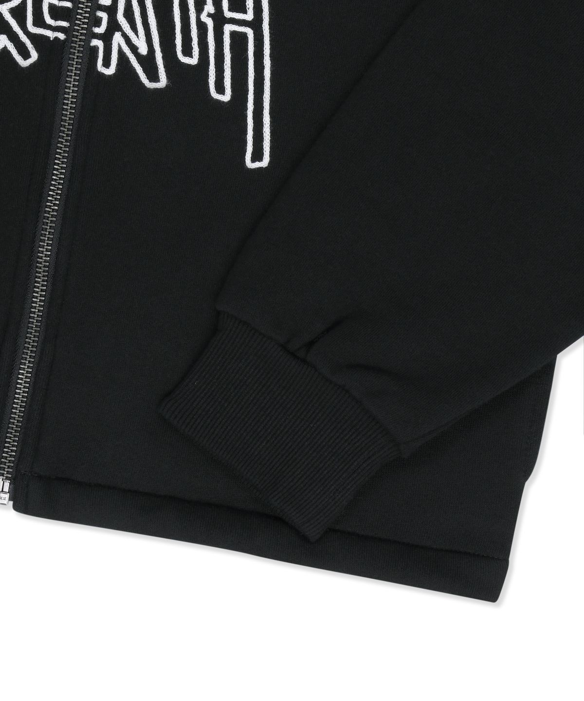 브라운브레스 키즈(BROWNBREATH KIDS) KIDS GIRL CROP HOOD ZIP UP - BLACK