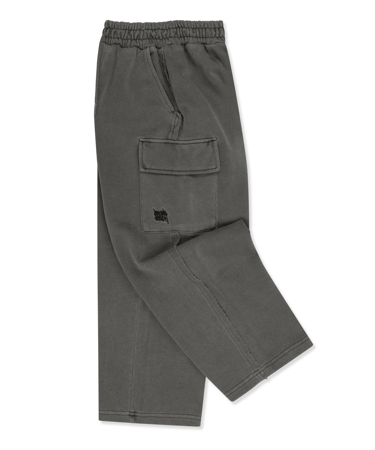 브라운브레스 키즈(BROWNBREATH KIDS) KIDS PIGMENT RAW CUT PANTS - CHARCOAL