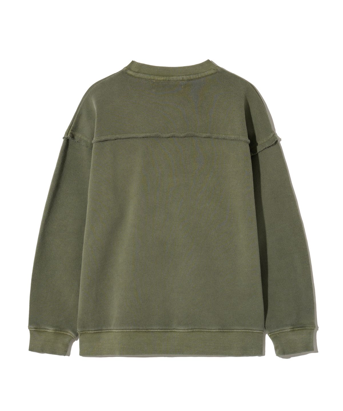 브라운브레스 키즈(BROWNBREATH KIDS) KIDS PIGMENT RAW CUT CREWNECK - KHAKI