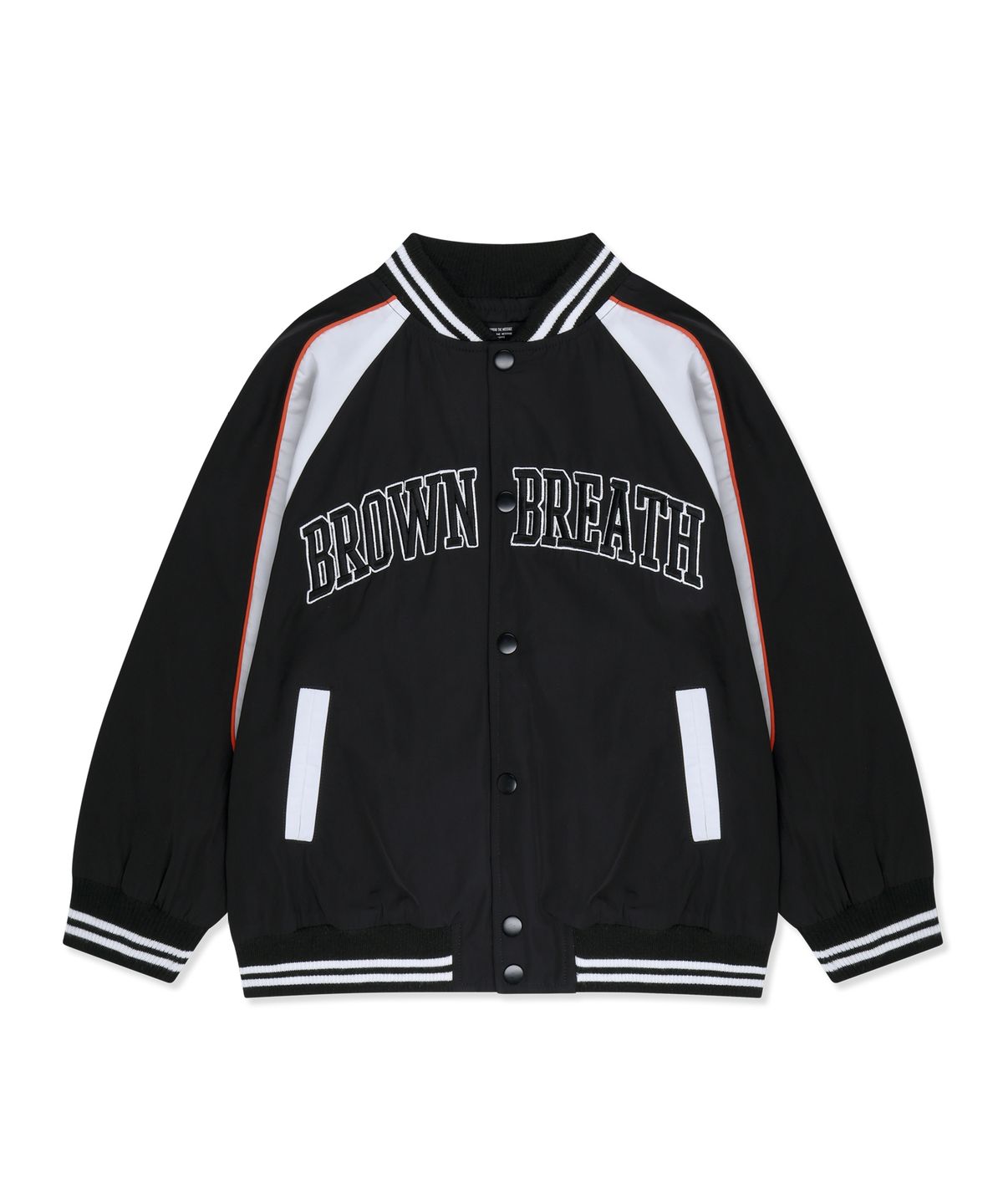 브라운브레스 키즈(BROWNBREATH KIDS) KIDS BLOCK VARSITY JUMPER - BLACK