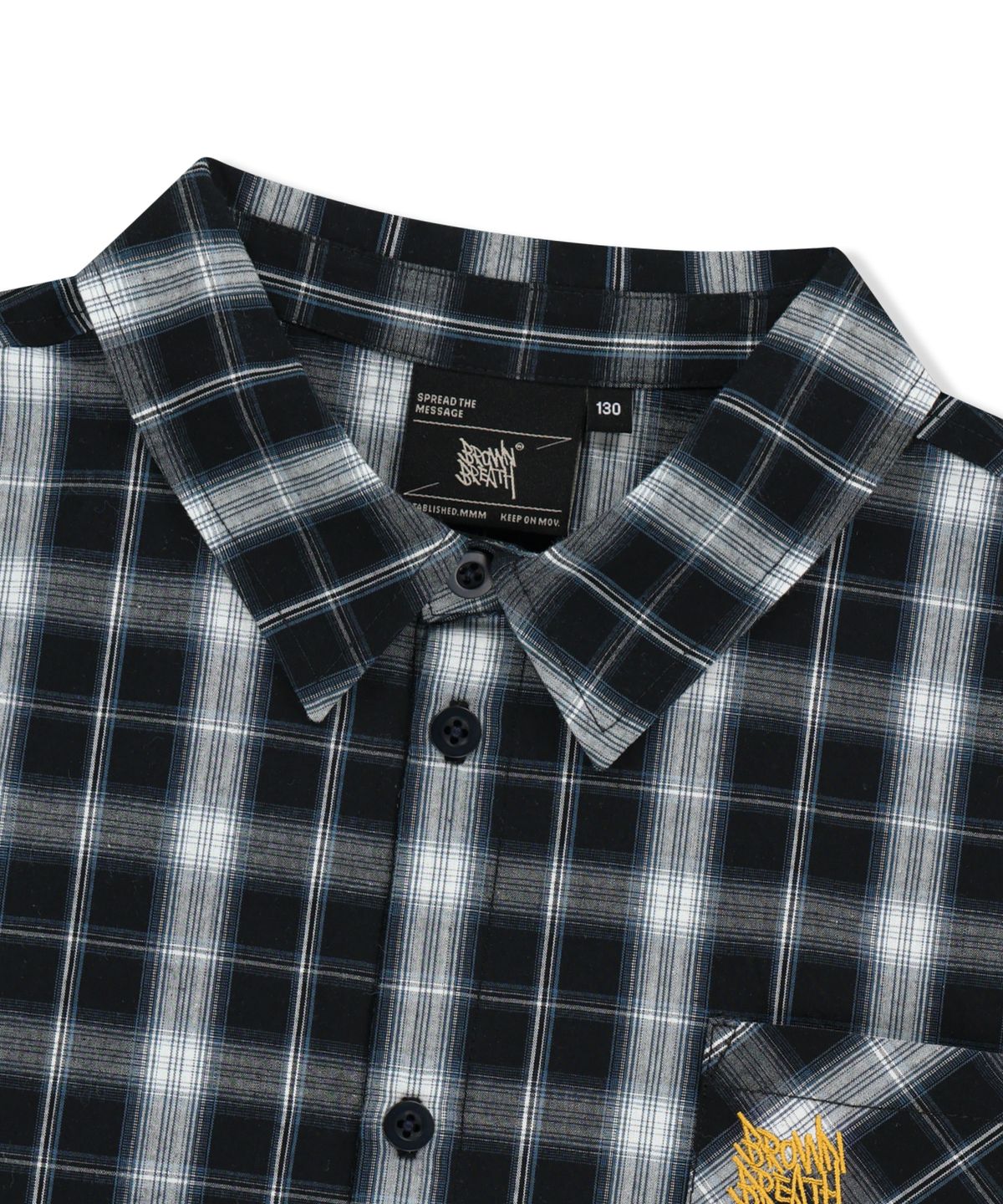 브라운브레스 키즈(BROWNBREATH KIDS) KIDS TAG CHECK SHIRTS - NAVY