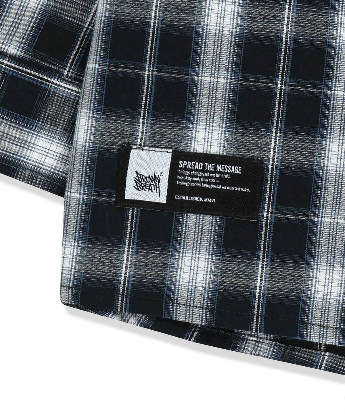 브라운브레스 키즈(BROWNBREATH KIDS) KIDS TAG CHECK SHIRTS - NAVY